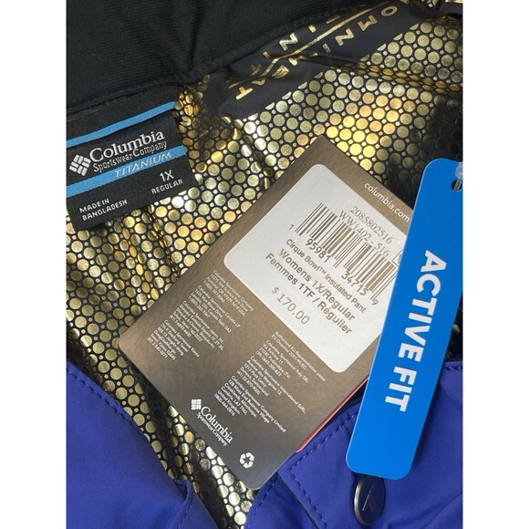 Columbia Titanium Omni Heat Infinity Women 1X Cirque Bowl Insulated Pants NEW - Picture 6 of 11